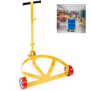 VEVOR 55 Gallon Drum Dolly, 1,200 Pounds Capacity Oil Drum Cart with 3 Smooth-Rolling Wheels and Labor-Saving Handle, Heavy Duty Q235 Steel Barrel Drum Dollies for Garages Warehouse Workshop