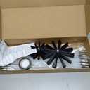 Particle Furnace Cleaning Brush, 4"/6" Brush,Chimney Brush,Dryer Vent Cleaner Kit,Flexible Rods (15PcsRods+1Pcs 4"+1Pcs 6" Brush)