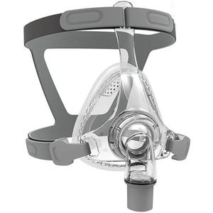Full Face CPAP Mask, Silicone Soft Perfect Sealing Nose CPAP Masks Reuse Replacement Set for F20, Nasal CPAP Mask with Headgear, Elbow/Swivel and Cushion (L)