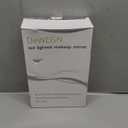 Deweisn Floor Mount Tri-Fold Lighted Vanity Mirror with 21 LED Lights, Touch Screen and 3X/2X/1X Magnification, Two Power Supply Modes Make Up Mirror, Travel Mirror (White)