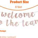 Welcome to The Team Banner Rose Gold Glittery New Employee Member Welcome Banner Decorations for Office Party
