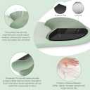 MOSISO Wrist Rest Support for Mouse Pad&Keyboard Set, Circle Curved Ergonomic Mousepad&Coaster Non-Slip Base Home/Office Pain Relief&Easy Typing Pad with Soft Cloth&Silicone Lining, Antique Green