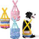 3 Pack Washable Female Dog Diaper with Suspender,Reusable Fixed Doggie Diapers Super Absorbent Leakproof for Small Medium Large Dog in Heat Cycle-XL