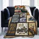 Motorcycle Blanket Gifts for Men and Women Throw Blanket for Couch Sofa Bed Plush Throw Fleece Blanket Soft Cozy Bedding for Kids and Adults Bedroom Size 80"x60"