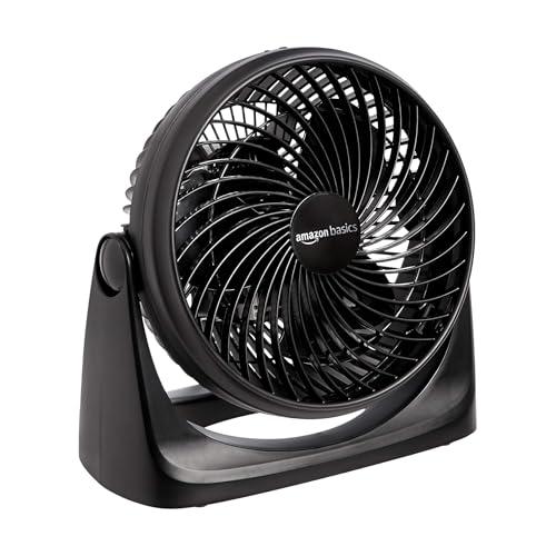 Amazon Basics Air Circulator Fan, Desk Fan for Bedroom, Home and Office, With 90-Degree Tilt Head, 3 Speed Settings, Lightweight (3 LBS), 35 Watts, Black, 11.1"W x 6.3"D x 10.9"H Amazon Basics Air Circulator Fan, Desk Fan for Bedroom, Home and Office, With 90-Degree Tilt Head, 3 Speed Settings, Lightweight (3 LBS), 35 Watts, Black, 11.1"W x 6.3"D x 10.9"H
