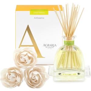 AGRARIA AirEssence Flower and Reed Diffuser Set, Handmade Sola Flower Botanical Home Fragrance Set, Scented Oil Reed Diffuser Gift for All Occasions