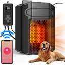 Dog House Heater with Thermostat - PETNF 500W Outdoor Dog Heater WIFI APP Remote Control,Doghouse Heaters for Outside Kennel with External Temperature Probe,41~113Adjustable Temp & Timer,Safe for Pet