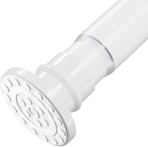 XIQIYY Small Tension Rod 18-32 Inch White Spring Shower Curtain Rod Adjustable Tension Curtain Rod No Drilling Heavy Duty Short Shower Rod,Non Slip,Stainless Steel