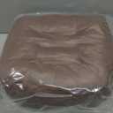 YOUFI Leather Seat Cushion Extra-Thick Booster for Office Chair to Rise Height - Full Filling for Support - with Breathable Cover, Handle and Buckle - Relieves Back Pain  18"x16"x6" (Brown)