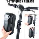 CHICLEW Portable Electric Scooter Bag, Quick Release Scooter Storage Bag with 2L/3L Large Capacity, Waterproof Front Handlebar Bag for Carrying Phone, Wallet, Tools