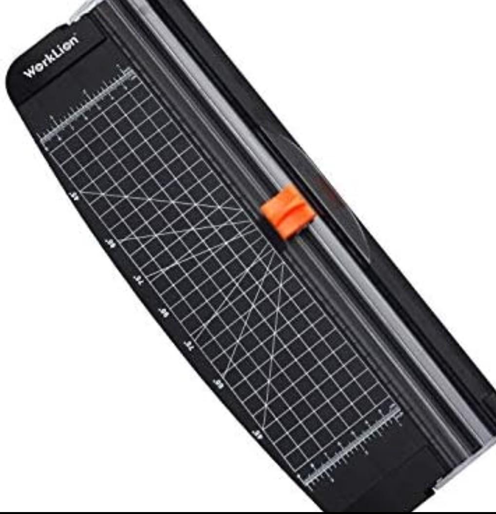 WORKLION Small Paper Trimmer, Portable Paper Cutter for Label, Origami, Card, Photo, Coupon, Scrapbook, Cardstock, Laminated Paper, and Craft Project
