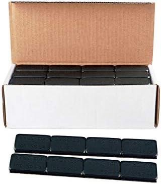 EZISOE 1oz Adhesive Wheel Weights, 1 oz Black Stick on Wheel Weights,A Box of 18 Strip, 4 Segments one Piece (72 Oz Pack)