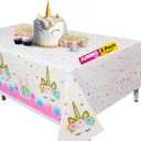 Lifestyle Extra-Large 2 Pack Unicorn Tablecloth - 108"x54" Disposable Table Cover for Birthday Party, Baby Shower & Girl Decoration - Birthday Tablecloth - Party Decorations for Girls