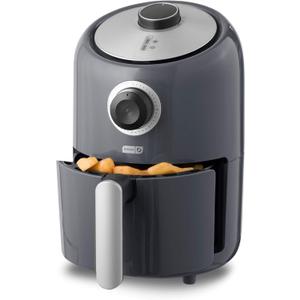 Dash Compact Air Fryer - Healthy Cooking with Auto Shut-Off Feature, Adjustable Temperature Control & Nonstick Fry Basket - Has AirCrisp Technology - 2 Quart - Cool Grey, 2qt