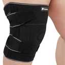 Feamero Plus Size Knee Brace for Women and Men, Innovative Cross-Pressure Adjustable Knee Support with Side Stabilizers for Meniscus Tears, Arthritis and Joint Pain Relief (XL/2XL)