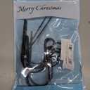 TAROSE Stocking Holders for Mantle, Christmas Stocking Holder Set of 6, Mantle Stocking Hanger Fireplace Hooks for Christmas Party Decoration Supplies(Black)