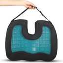 Gel Enhanced Seat Cushion - Memory Foam Chair Pillow with Cooling Gel for Sciatica Coccyx Back & Tailbone Pain Relief - Office Chair Car Seat Cushion