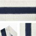 Artoid Mode Dark Blue Farmhouse Rustic Table Runner, Seasonal Holiday Hollow Kitchen Dining Table Decoration for Home Party Decor 12x72 Inch