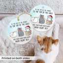 3 x Cat Christmas Ornament 2025  Funny Gifts for Cat Lovers & Friends, Double-Sided Ceramic Ornament for Tree or Car Decoration, Cute Animal Ornament for Women and Owners