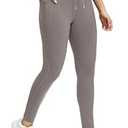 G Gradual Women's Fleece Lined Winter Leggings High Waisted Water Resistant Thermal Hiking Ski Pants for Women with Pockets(Dusty Grey, XL)