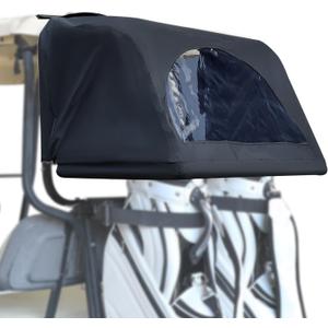 Golf Cart Universal Rear Bag Rain Cover Kit, Fits for Club Car, EZGO, Yamaha (Beige/Black)