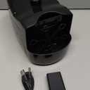 Bubble Machine, Automatic 18000+ Per Minute Big Bubbles Blower Maker for Kids Toddlers with 2 Speeds,6 Wands,Operated by Plugin or Batteries for Outdoor/Indoor Birthday Parties,Wedding (Black)