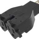 Conntek 30104 Y Male Plug Adapter U.S. 3 Prong Male Plug To Two U.S. 3 Pin Female Connector
