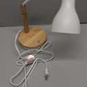 Metal Desk Lamp Wireless Charging Table Lamp Touch Reading Lights Arc Desk Lamps for Bedroom, 3 Way Dimmable Bedside Lamp with USB Charging Ports Lamp for Study Room and Office (White)