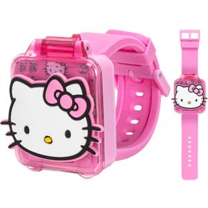 Hello Kitty Kids Educational Watch with Interactive Learning Games, 10 Digital Faces, Alarm, Stopwatch, Timer & Time Teacher, Fun Touchscreen Smart Watch for Girls Ages 6+ Fits Wrists 5.5"-8"