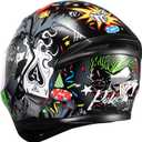 KYPARA Motorcycle Dual Visor Flip up Modular Full Face Helmet with DOT Certification of Impressionism (Medium)