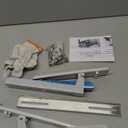 EsLuker.ly Universal Stainless Steel Microwave Oven Wall Mount Bracket with Removable Hooks, Arm Adjustable Foldable Kitchen Stretch Oven Stand Shelf Rack Load 100 lb, Silver