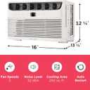 Frigidaire 6,000 BTU Window Air Conditioner with Remote Control, Cools Up to 250 Sq. Ft., Quiet Operation, Eco Mode, 3 Fan Speeds, Auto Restart, White