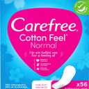 Carefree Cotton Feel Normal Panty Liners, 56 Count (Pack of 1)