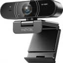 1080p Webcam for pc with Microphone, Auto Focus, with Privacy Cover | Plug & Play USB Computer Camera for Desktop Streaming Gaming Online Meeting With a tripod 360 ° Rotatable