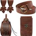 Renaissance Belt Pouch, Steampunk Phone Holder Medieval Bag Leather, Leaf Belt Bag Medieval Viking Belt Women Renaissance Accessories.