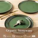 LERATIO Ceramic Dinnerware Sets for 4,Porcelain Plates and Bowls Sets,Handmade Reactive Glaze Dishes Set,Oven&Dishwasher & Microwave Safe,Service for 4