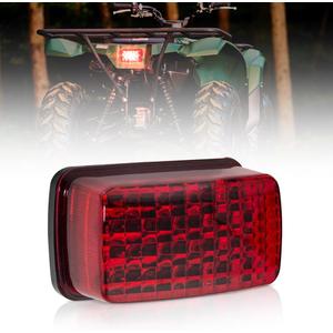 ATV LED Tail Light Red Lens ATV Taillight Brake Lights Compatible with Yamaha Rhino Grizzly Kodiak Wolverine Bruin Banshee Big Bear Viking,Replacement for 5KM-8472C-10-00
