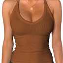 iGENJUN Workout Tops for Women Racerback Basic Tank Summer 2025 Camisole V Neck Slim Fit Ribbed Sleeveless