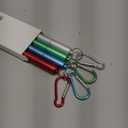 Ecoangel Cruise Ship Essentials, 4-Pack reusable Collapsible Stainless Steel Drinking Straws with Aluminum Case, Cleaning Brush, and Keychains-Silver, Blue, Red, Green