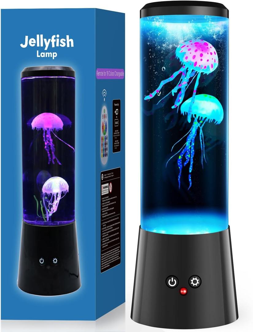 Jellyfish Lamp,LED Fantasy Jellyfish Tank Table Lam,16 Color Setting Jelly Fish Light,Best Holiday Gift of Adult and Kids,for Home Office Bedroom Decor and Set The Mood Jellyfish Lamp,LED Fantasy Jellyfish Tank Table Lam,16 Color Setting Jelly Fish Light,Best Holiday Gift of Adult and Kids,for Home Office Bedroom Decor and Set The Mood