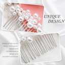 Geosar 9 Pcs Wedding Hair Accessories Pearl Hair Pins Women Vintage Hairs Piece Bridal Accessories for Bride Bridesmaids(Silver,Elegant Style)