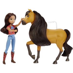 Spirit Lucky Doll (7 in) with 7 Movable Joints, Fashion Top, Treats, Brush & Spirit Horse (8 in) with Soft Mane & Tail, Great Gift for Ages 3 Years Old & Up
