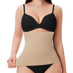 Nebility Waist Trainer for Women Tummy Control Shapewewar Plus Size Faja Body Shaper Girdle Waist Cincher Corset (XX-Large, Beige)