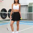 EARKOHA Womens 2026 Tennis Skirt High Waisted Athletic Skirt Wide Waistband Golf Pickleball Workout Skort with Pockets (Black, M)