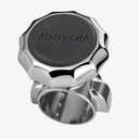 Steering wheel knob spinner metal steering wheel rotary for suicide rotary knob stable and durable power handle with suitable for cars, trucks, tractors, lawn mowers, forklifts ,boats (black cowhide)