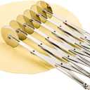 Restaurantware Met Lux 9.5 x 2.25 Inch 6 Wheel Pastry Cutter 1 Expandable Accordion Cutter - Corrosion-Resistant Dishwasher-Safe Stainless Steel Multi-Blade Pizza Cutter For Cutting Pasta Dough