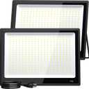 XXBSAZ LED Flood Light Outdoor, High Power Commercial Work Light, IP66 Waterproof Daylight Super Bright Security Stadium Lights for Parking Lots, Warehouses,Tennis (300 Watts)