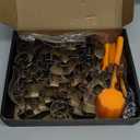 Pumpkin Carving Kit, 21 Pcs Stainless Steel Pumpkin Carving Stencils with 4 Halloween Carving Tools, Easy Safe and Durable for Kids Adults