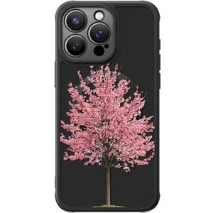 FUNMIKO for iPhone 14 Pro Case Military-Grade Protection & Wireless Charging - Trendy Floral Design for Women Girls, Non-Slip Matte Phone Cover with Shockproof Corners - Blooming Cherry Tree
