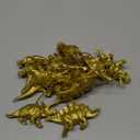 Fiwochic 12 Pcs Gold Dinosaur Christmas Tree Ornaments 3D Xmas Hanging Dino Ornament Monsters Dinosaur Decor Animal Cute Plastic Decorations for Christmas Tree Gifts Birthday Party